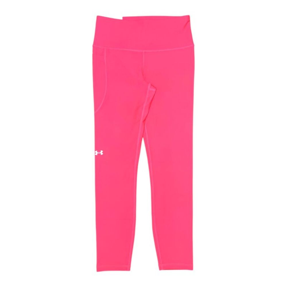 Under Armour Women's HeatGear Armour Hi-Rise Ankle Crop Leggings - Pink Shock